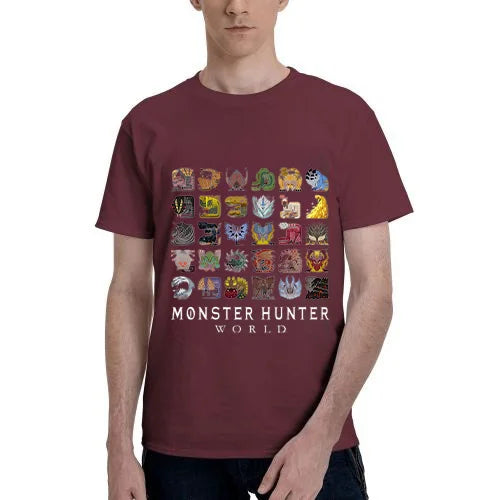 Monster Hunter World Burgundy T-shirt