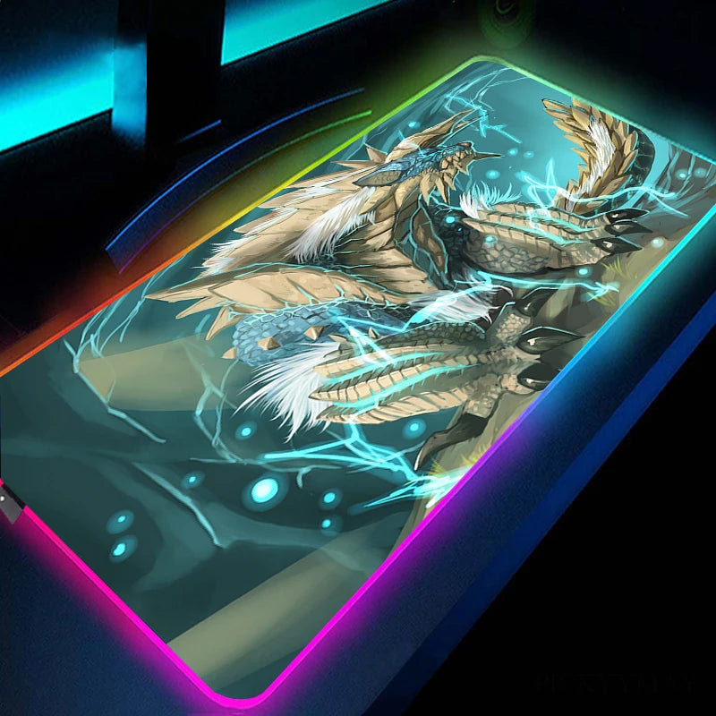 Monster Hunter: Iceborne - The Thunderous Battle RGB XXL Gaming Mouse Pad