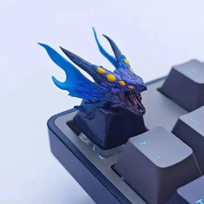 Monster Hunter Dragon Keycap – Blue