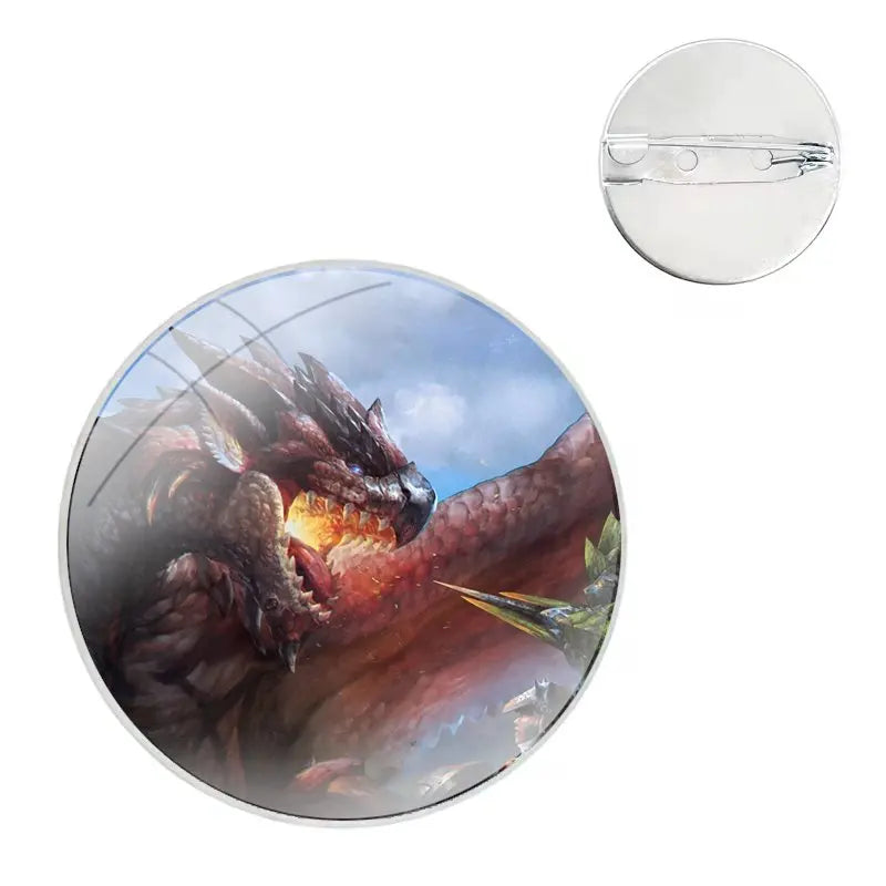 Rathalos Firepower Pin Badge – Monster Hunter Iconic Tribute