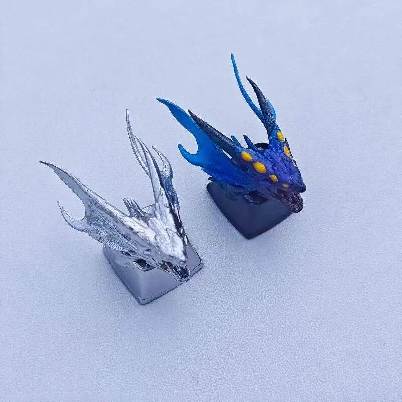 Monster Hunter Dragon Keycap – Silver