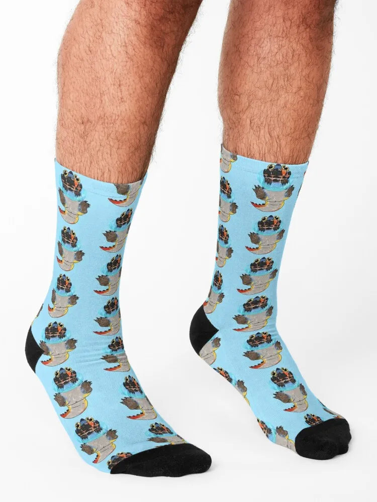 Monster Hunter World Dodogama Light Blue Socks