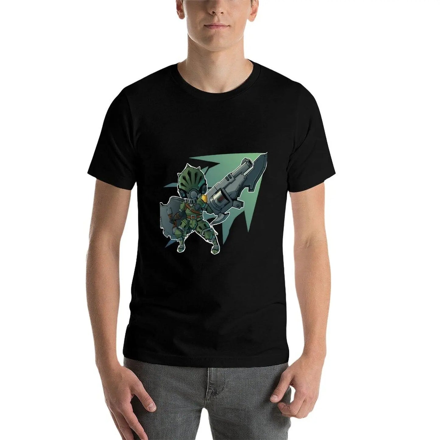 Monster Hunter World Chibi Gunlance T-Shirt – Dark Gray