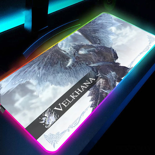 RGB XXL Gaming Mouse Pad - Velkhana Design with Dynamic RGB Lighting