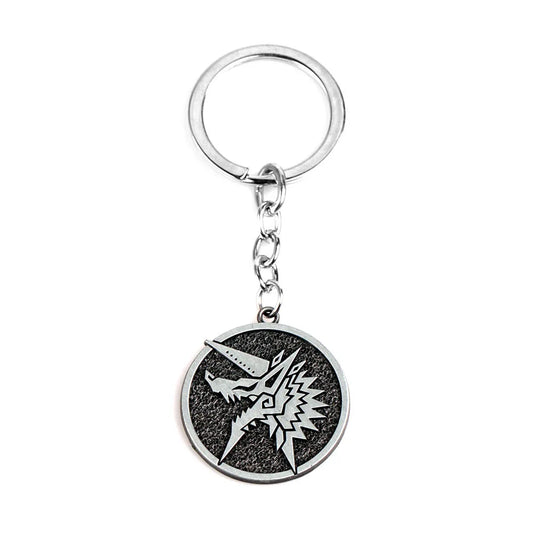 Monster Hunter Keychain - Zinogre Emblem (Silver)