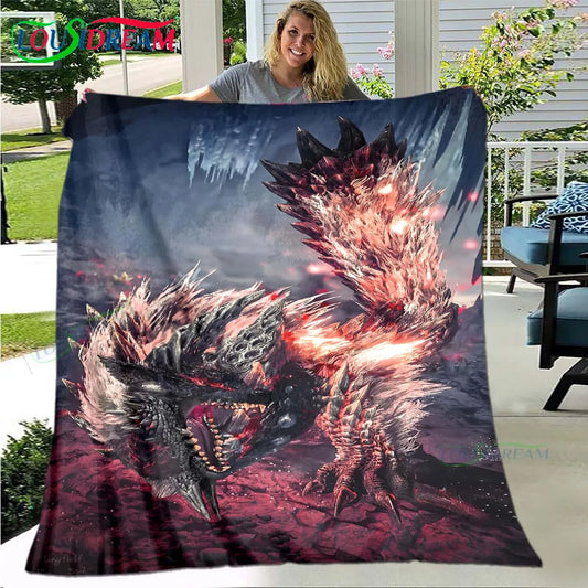 Monster Hunter Fierce Flame Monster Blanket - Unleash the Fury